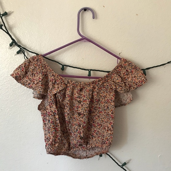 NWOT pink floral off the shoulder top *final price - Picture 4 of 4